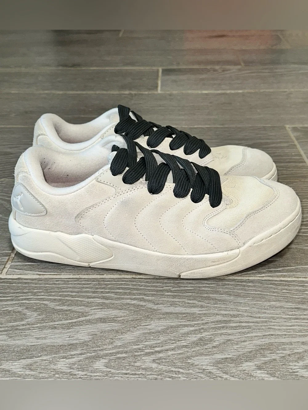 Jordan Session Low Phantom Suede Men’s 9.5 Sneaker Fat Lace Off-White Skate Shoe